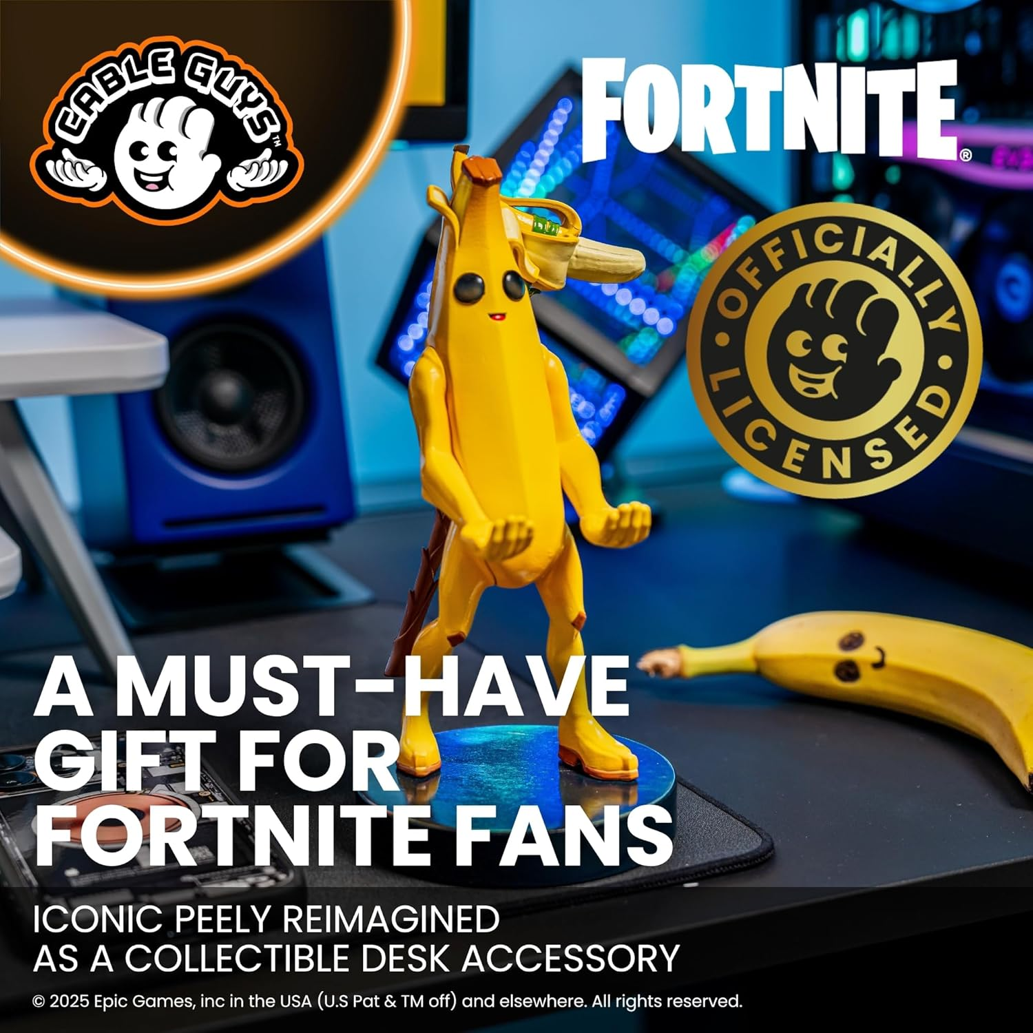 Cable Guys - : Peely Original Controller and Phone Holder (Xbox, Playstation, Nintendo Switch) & Phone (Iphone, Samsung, Google) image number 2