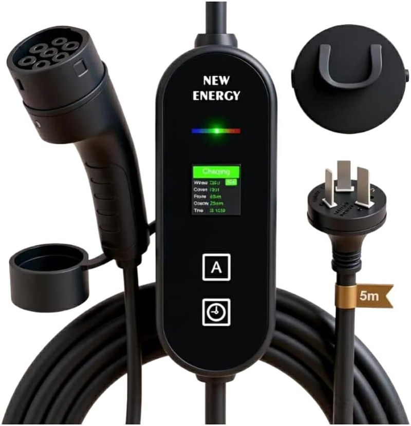 EV Charger Type 2 3.5 Kw 5M15A Adapter Portable EV Chargers Polymer Materials Cable with UA16 a Plug, Adjustable Current Compatible with BYD and Other PHEV/BEV/EV image number 2