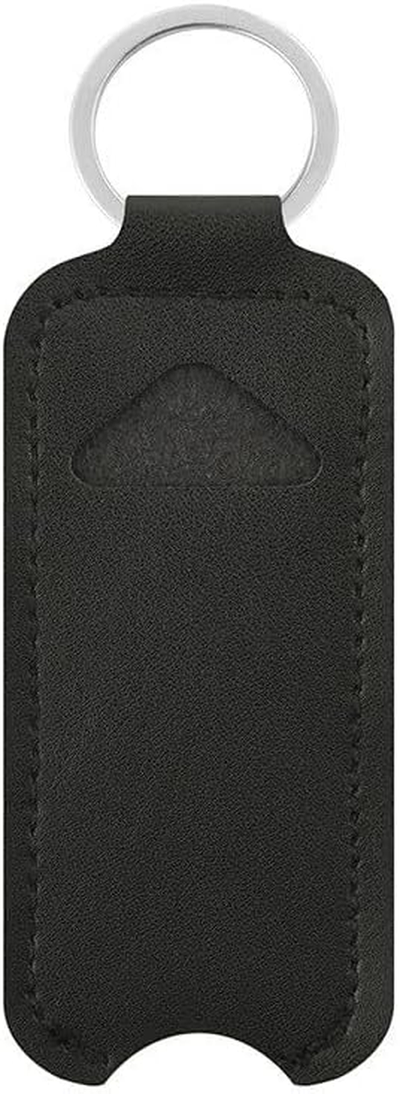 4Pcs PU Leather Lipstick Lip Balm Case Holder Portable Keychain Lipstick Storage Bag Protector Sleeve Pouch for Women Girls (Black, One Size) image number 1