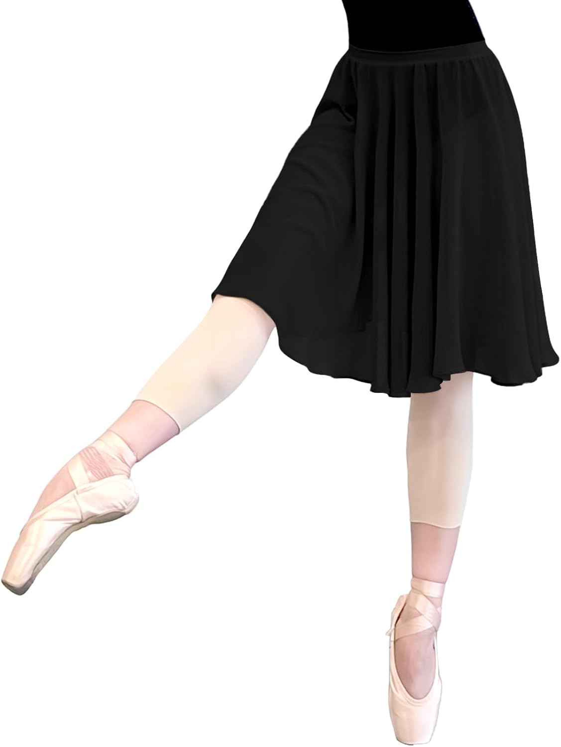 Ballet Skirt for Women Dance Rehearsal Skirt Big Hem Elastic Waistband