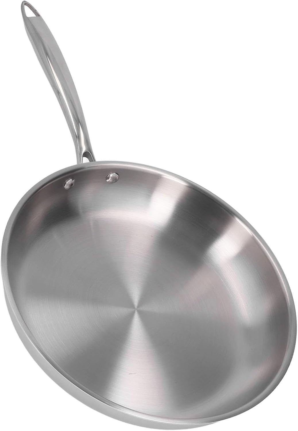 Stainless Steel Frying Pan, Non Stick Frying Pan with Comfortable Handle Thickened, Professional Cookware for All Stove (24Cm) image number 3