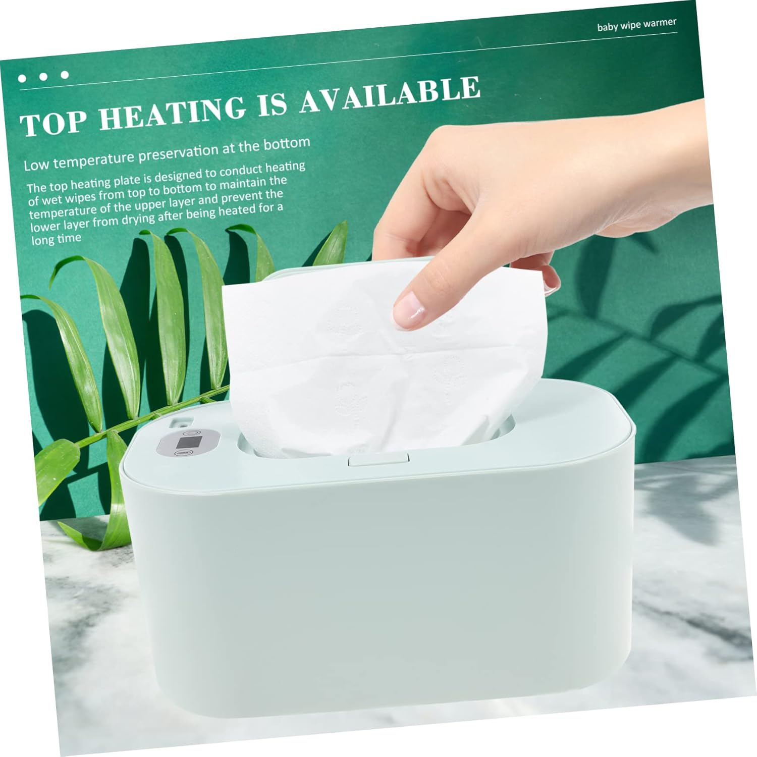 USB Portable Wipe Warmer for Babies Car Tissue Dispenser Smart Color for Travel Diaper Bags Keeps Wet Wipes Warm image number 2