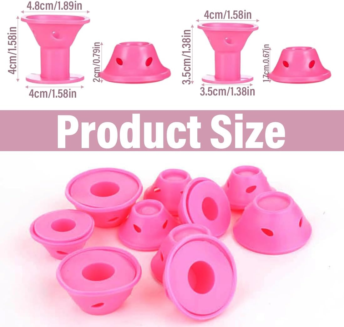 WUSJCOF Pack of 20 Plastic Curlers for Curling without Heat Overnight image number 2