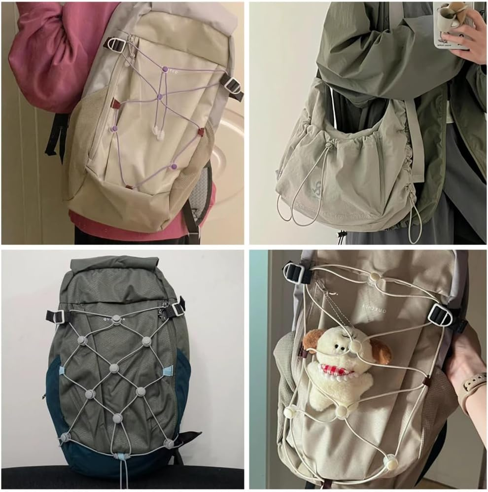 Plastic Spring Cord Locks Double Hole Cord Fastener,Granmagazz 100 Pcs Double Hole Drawstring Clamp, Double Barrel Cord Lock Draw, Spring Toggle Stopper for No Tie Shoelaces Paracord Hoodies Pants image number 1