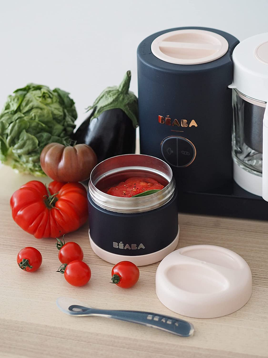 B&eacute;aba - Babycook Neo - Baby Food Maker - 4 in 1 : Food Processor, Blender and Cooker - Soft Steamer Cooking - Quick Homemade Baby Food - Glass Bowl - Stainless Steel Tub - Night Blue image number 4