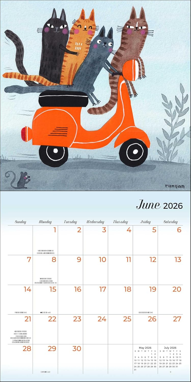 Feline 2026 Wall Calendar: Terry Runyan'S Cats image number 3