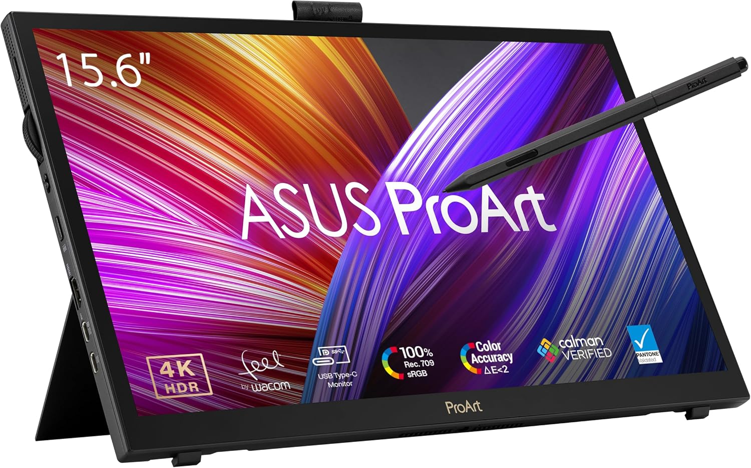 ASUS Proart PA169CDV Pen Display &ndash; 15.6", IPS, 4K UHD (3840 X 2160), WACOM EMR, 100% Srgb, Color Accuracy &Delta;E < 2, Calman Verified, PANOTNE Validated, USB-C, 10-Point Touch, ASUS Dial, Control Panel image number 3
