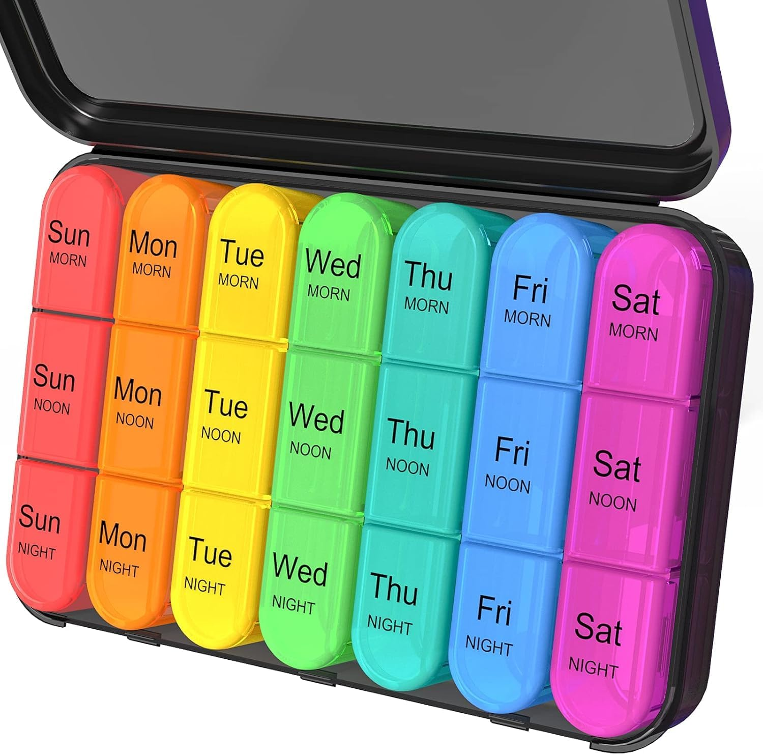 Pill Organizer 3 Times a Day, Daily Pill Box 7 Day, Weekly Cases Medicine Organizers to Hold Vitamins and Medication image number 3