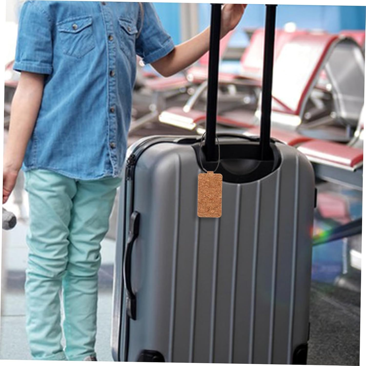 DEARMAMY 4Pcs Luggage Tags for Suitcases Carnival Cruise Baggage Id Cards Travel Tag Holders image number 3