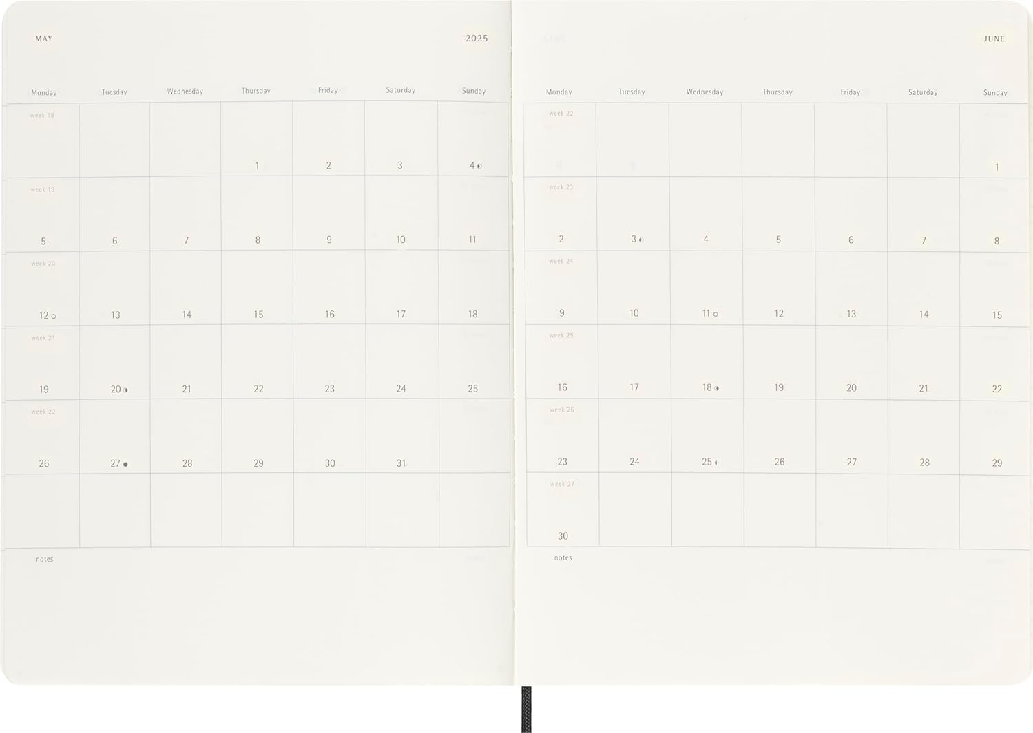 Moleskine Classic 12 Month 2025 Weekly Planner, Soft Cover, XL (7.5" X 9.75"), Black, 144 Pages image number 1