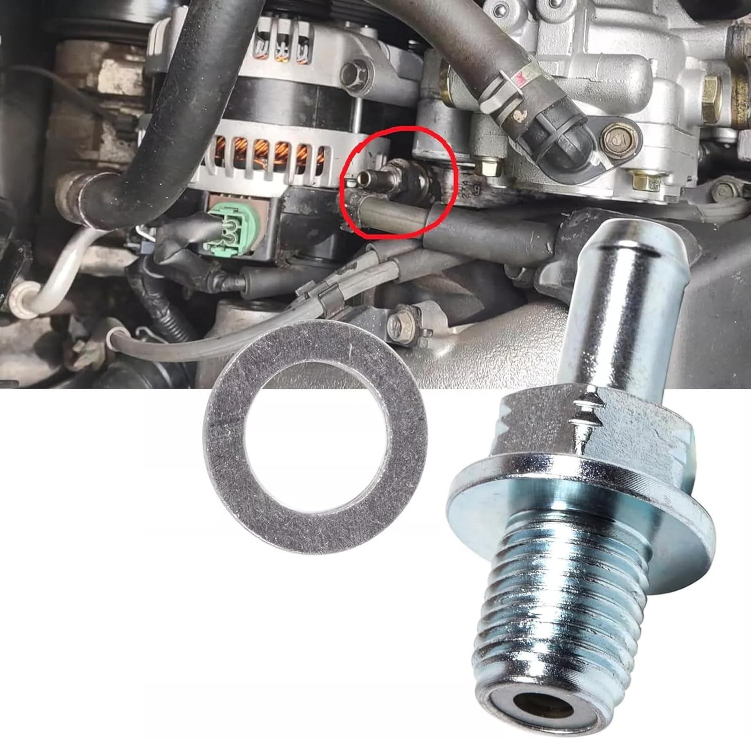 045-0357 17130-PND-A01 PCV Valve Assembly Compatible with HONDA CRV Accord Element Civic PCV Valve Clarity CR-V HR-V Insight-Positive PCV Valve 17130-RBB-A01 0450357 image number 1