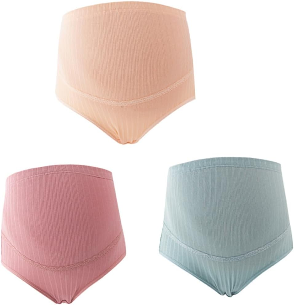 Holibanna 3Pcs High Waist Cotton Maternity Underwear Adjustable Stomach Support Nursing Panties for Pregnant Women Comfortable Breathable Soft Fabric image number 1
