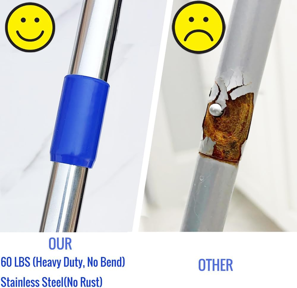 XUCAI Grout Brush with Long Handle - 180&deg;Rotation Shower Floor Scrubber Brush : Crevice Cleaning Brush for Grout Lines, Tiles, Corners, and Hard-To-Reach Areas Cleaning Tool image number 5