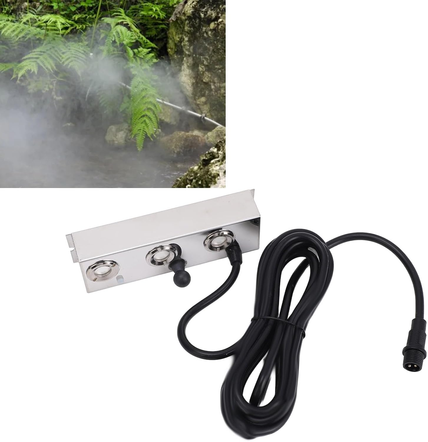 CHICIRIS Stainless Steel Ultrasonic Mist Maker, 12 Atomising Cores 4.5L/H Max Atomisation, IP67, 1.7Mhz Oscillation Easy Setup, for Gardens Terraces Commercial Spaces image number 3