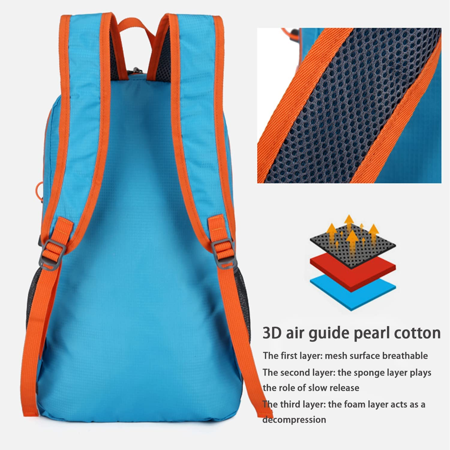 Ultra Lightweight Hiking Backpack,Water Resistant Small Travel Backpack, for Travel Hiking Outdoor Camping and Cycling,Foldable Outdoor Bag（Black） image number 1