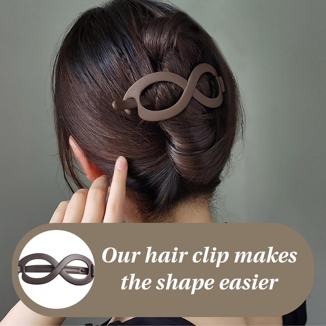 XUZOPIM Pack of 6 French Hair Clips Figure 8 Hairpin Curve Women'S Large Hair Clip Set Matte Hair Clip for Women Thick Hair and Thin Elegant Hair Accessory