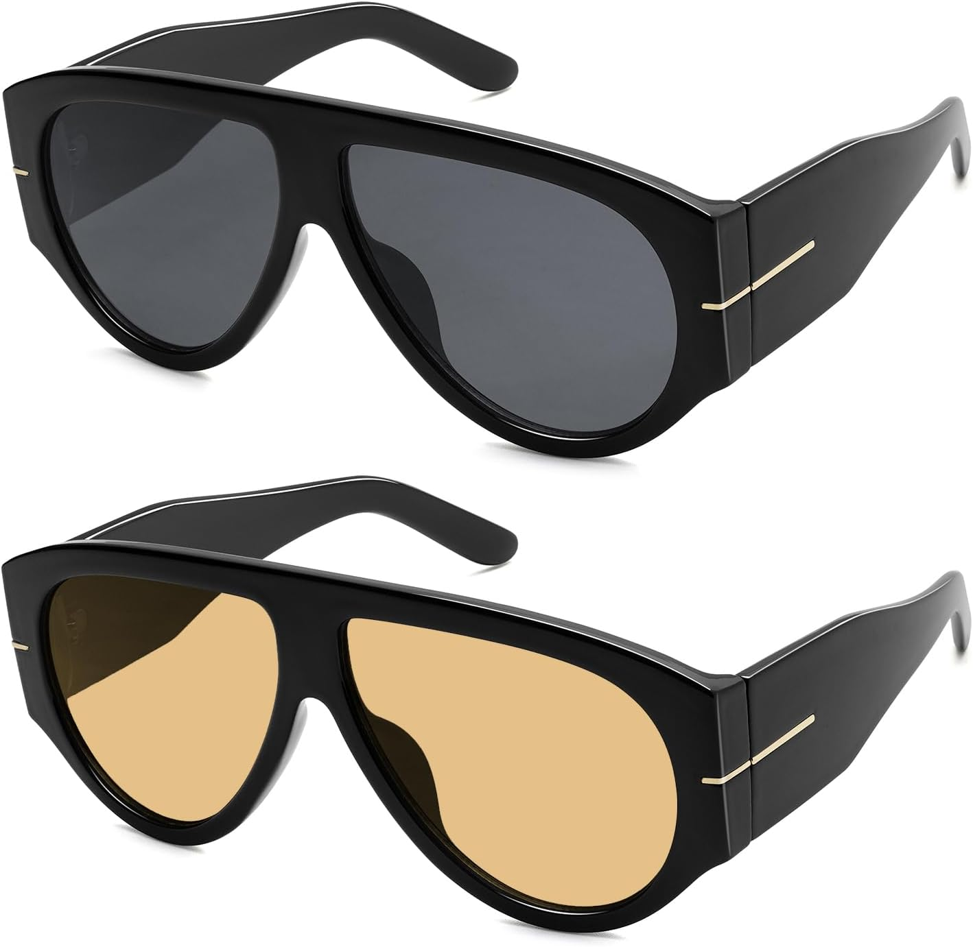 HERJOUR Oversized Retro Aviator Sunglasses Womens Mens 70S Classic Vintage Sun Glasses AR82227