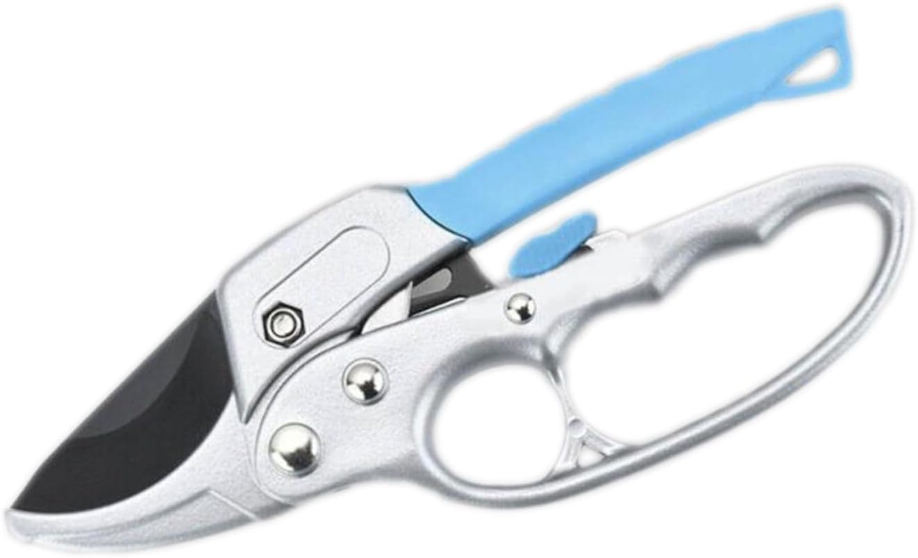 Leona Co 8" Ratchet Anvil Pruning Shears, Reinforced Design Handle, Garden Plant Shears Clippers, Anvil Pruner, Hand Tools Scissors Loppers image number 2