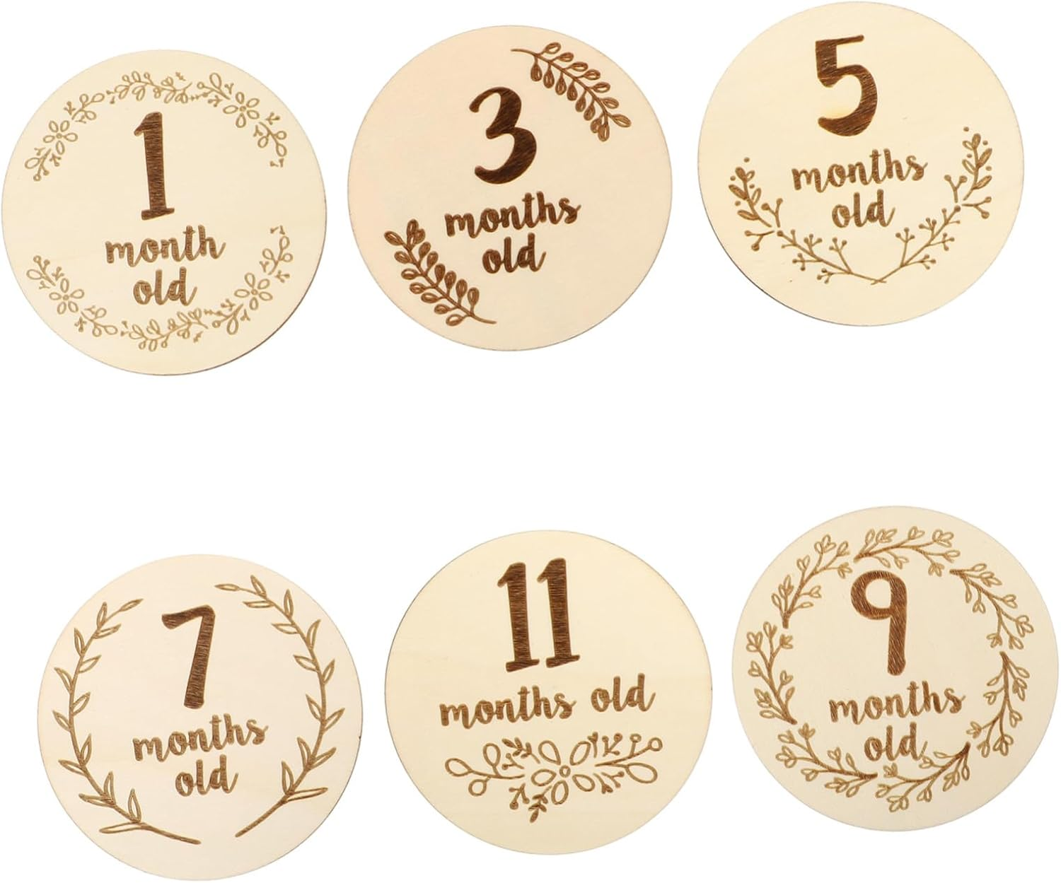 6Pcs Double-Sided Milestone Cards for Boy Girl Growth Milestones Photo Props for Newborn Commemoration image number 5