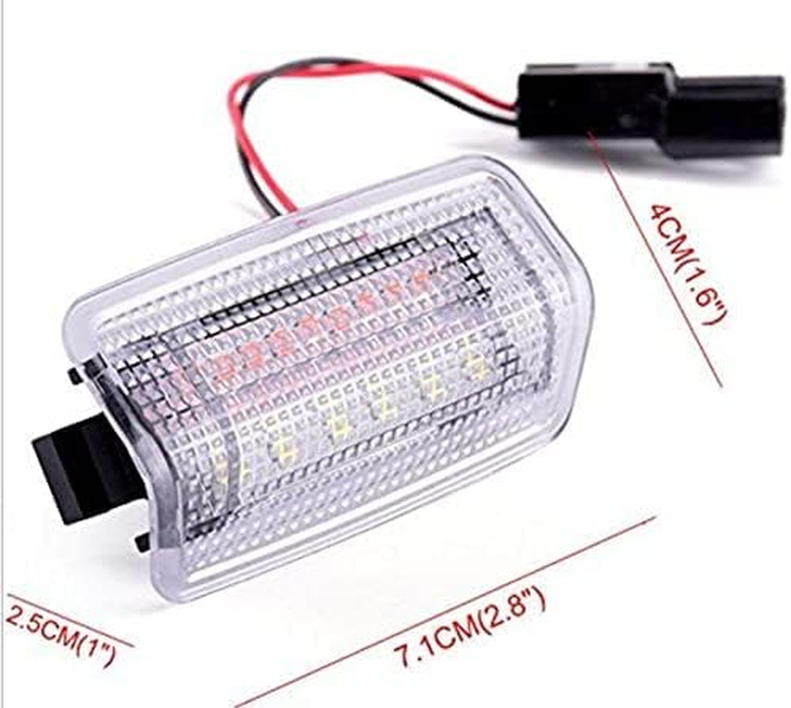 Full LED Side Door Panel Courtesy Warning Light Lamp Assembly Replacement for Toyota 4Runner Avalon Camry Prius Sienna Tundra Lexus ES GS GX IS RC LX - 6000K Diamond (Red+White) - Blue,Red image number 2