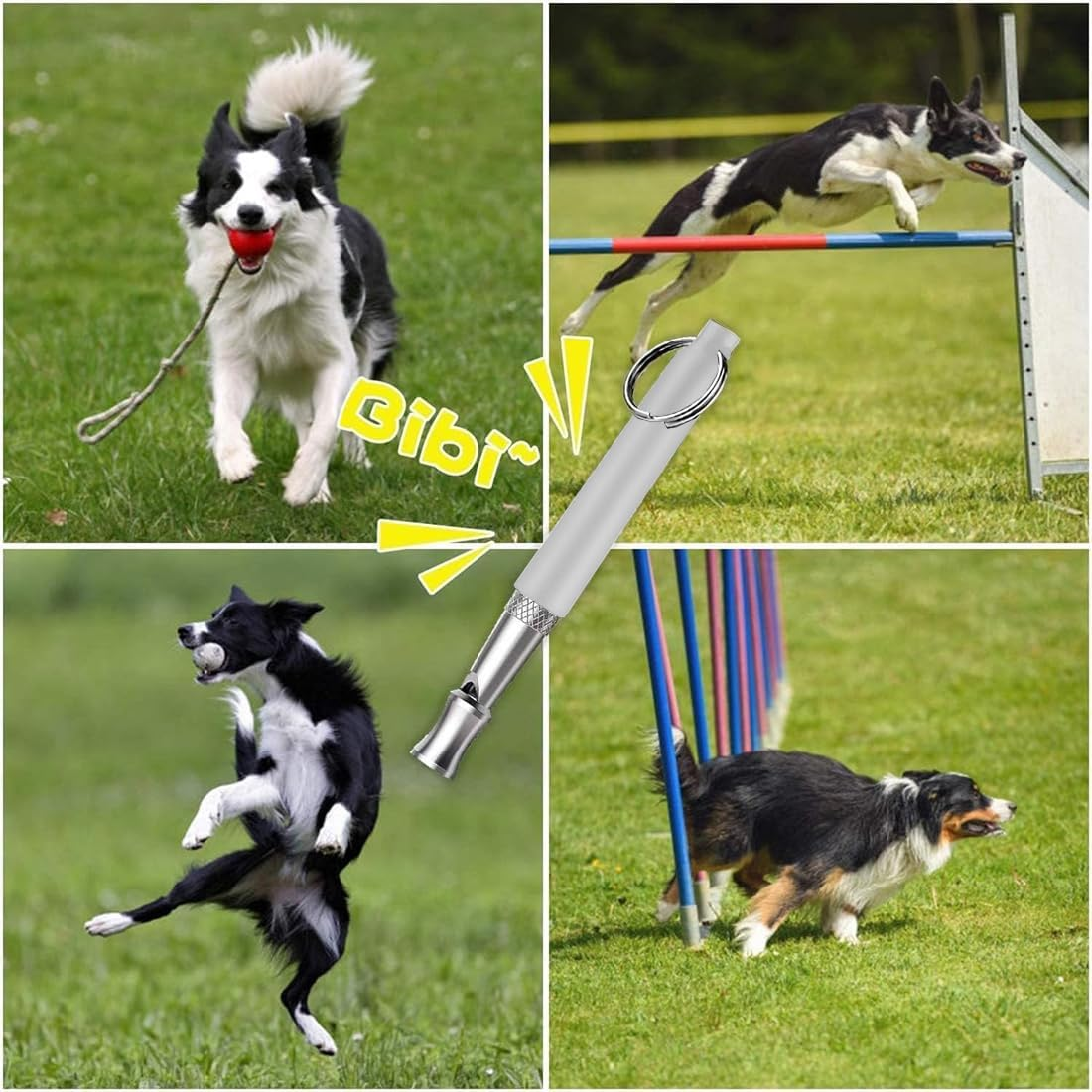 Pack of 2 Dog Whistles, Professional Ultrasonic Whistle, Ultrasonic Dog Whistle, Dog Whistle with Lanyard, Adjustable High Frequency Dog Accessories, for Stop Barking and Dog Training image number 1