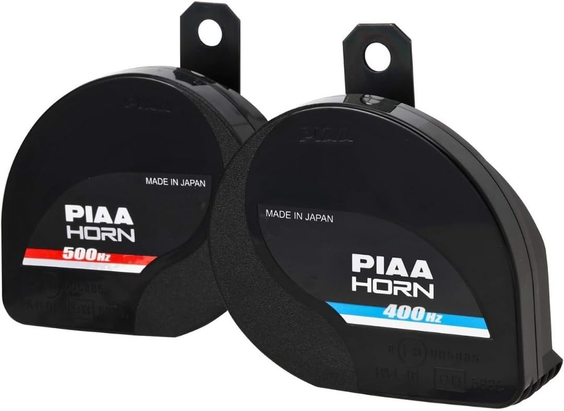 Piaa 85114 Slim Line 112Db 400Hz and 500Hz Twin Tone Sports Horn Kit for All Vehicles, Black image number 3