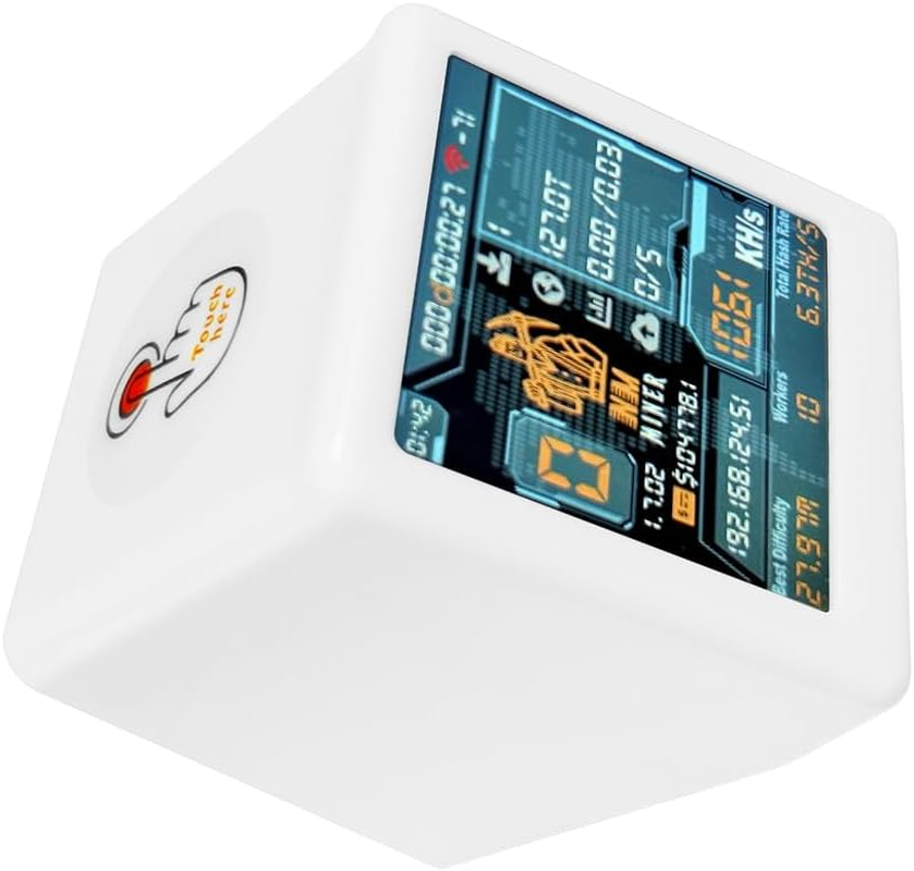 Kaifucy NM TV Nmminer Smart TV 1060KH/S Hashrate V2 ESP32 BTC SOLO Lottery Miner Smart Gift Home Desktop Clock White image number 2