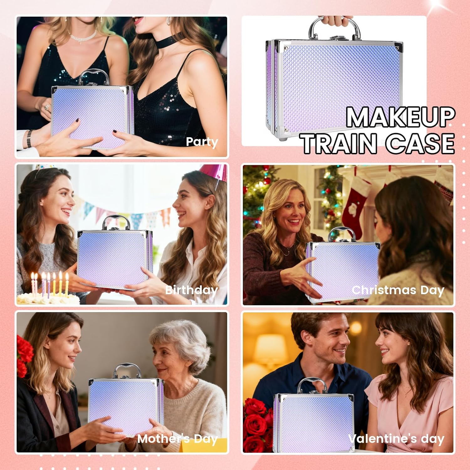 Makeup Kit for Women Girls, Fashionable Make up Present Set for Beginners Professionals Traveler with Case, Makeup Essential with Eyeshadow Palette, Lip Gloss, Mascara,Foundation Face Primer(Purple)