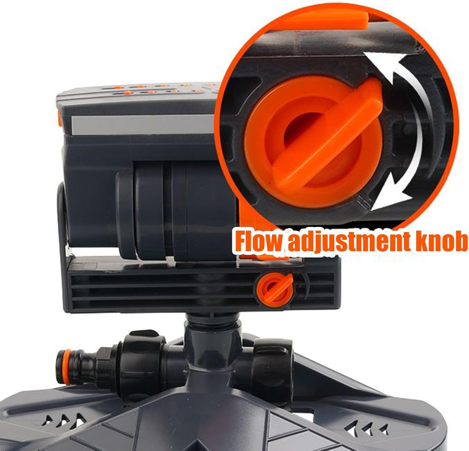 Outdoor Watering Fixture - Adjustable Yard Sprinkler, 16-Hole Irrigation Device | 360 Degree Rotating Water-Saving Sprinkler for Greenhouse Flower Bed Farm Lawn Park Garden Patio Vegetable Garden image number 3