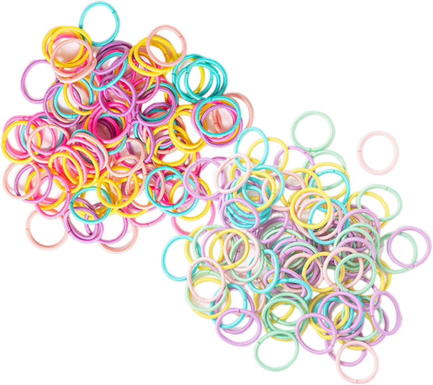 CWPFVQA Pack of 600 Colourful Children'S Hair Bobbles, Elastic Children'S Hair Ties, Elastic Hair Ropes, Small Baby Hair Bobbles, Colourful Headgear for Girls image number 4