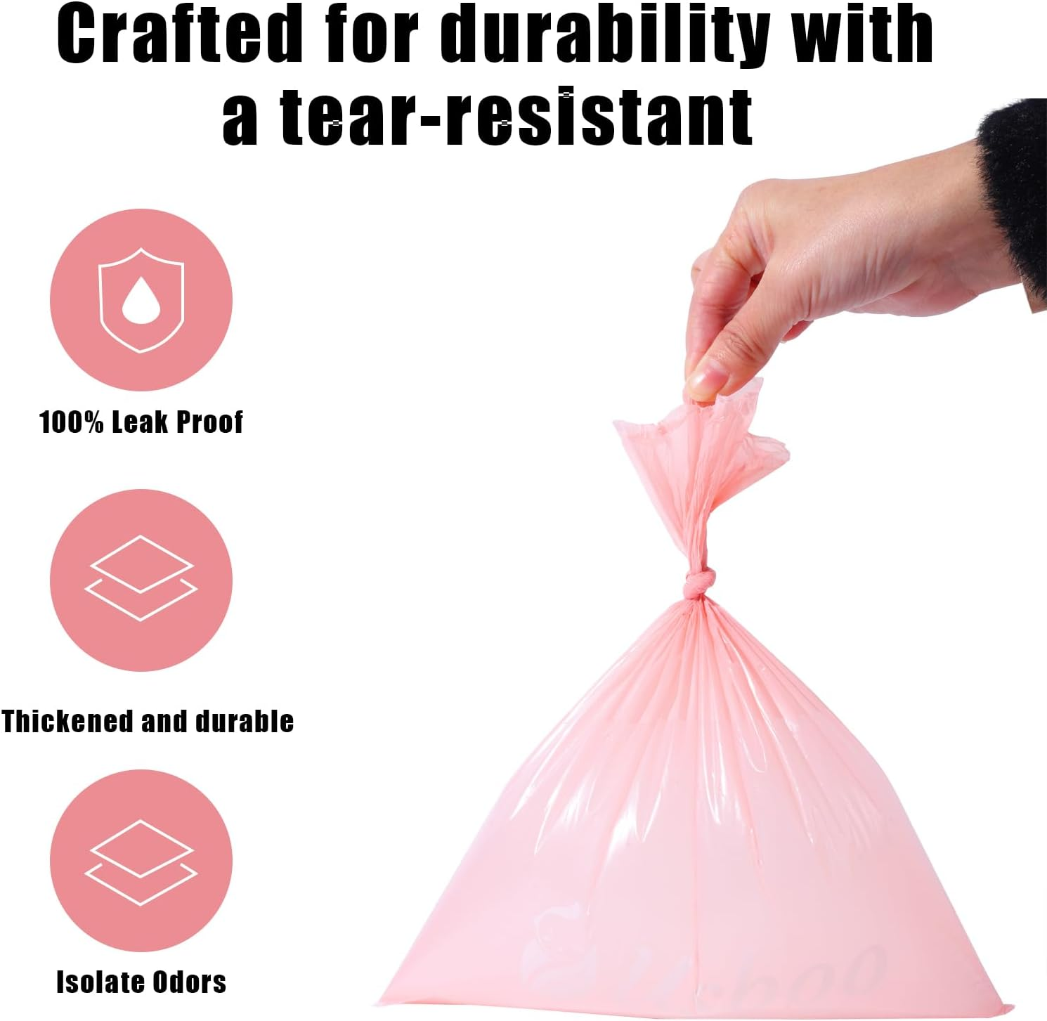 Disposable Diaper Bags for Baby - Cherry Blossom Scented, Disposable Trash Bag with Dispenser - 20 Refill Rolls (300 Pack),Ideal for Diaper Disposal image number 6