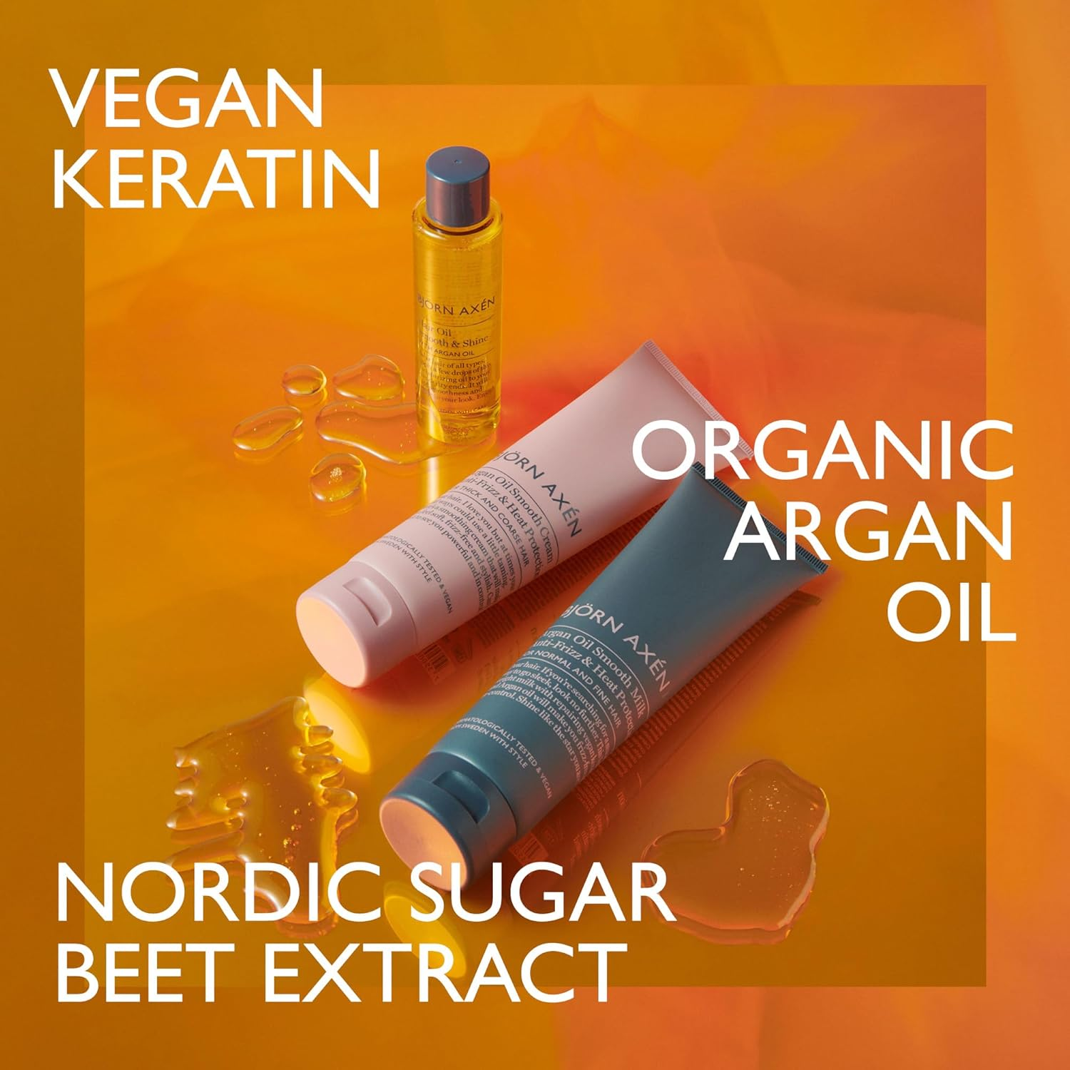 BJORN AXEN Argan Oil Smooth Milk Styling Cream, 150Ml, Reduce Frizzy Hair, Increase Elasticity for Soft, Shiny Results, Dermatologically Tested image number 3