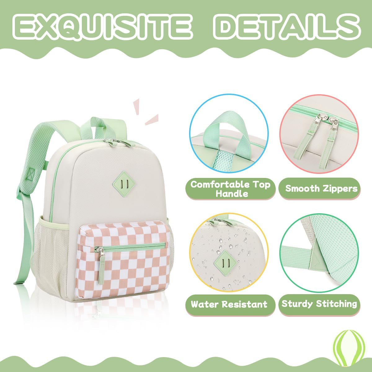 PIG PIG GIRL Toddler Backpack, Preschool Mini Backpack for Small Kids Boys and Girls 1-4 Years Old Kindergarten Small Bookbag image number 6