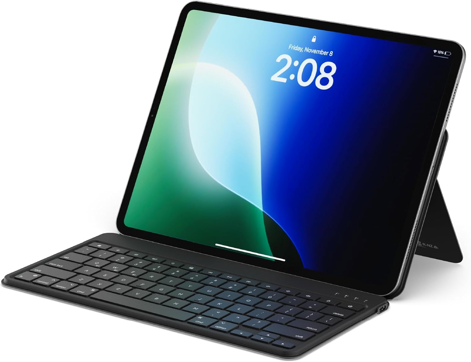 Satechi Onthego Bluetooth Keyboard with Adjustable Stand, Connect up 3 Devices, USB C Rechargeable Battery, Compact and Portable Keyboard for Ipad, Tablet &ndash; Sand