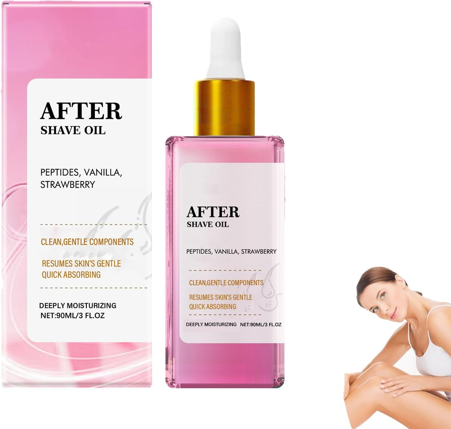 Strawberry Vanilla Aftershave Moisturizer, Smooth, Soothing Skin, Moisturizing and Nourishing Post-Shave, Gentle Shaving, Suitable for Mild, for All Skin Types (3Pcs)