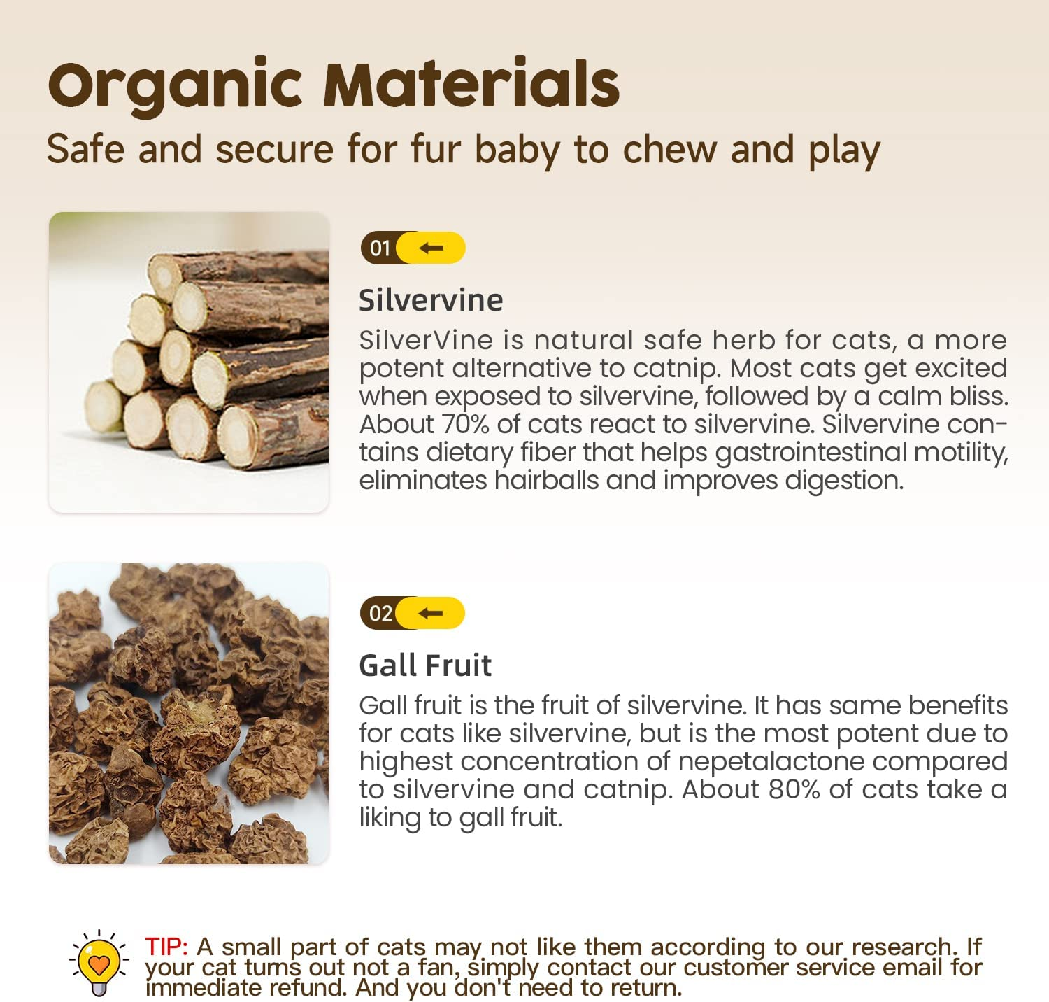 Potaroma 3 Pack Natural Silvervine Sticks Cat Toys, Catmint Silvervine Blend Sticks, Catnip Kittens Chew Toys Teeth Cleaning, Matatabi Dental Care Cat Treat Edible Kitty Lick Toys, Package May Vary image number 3