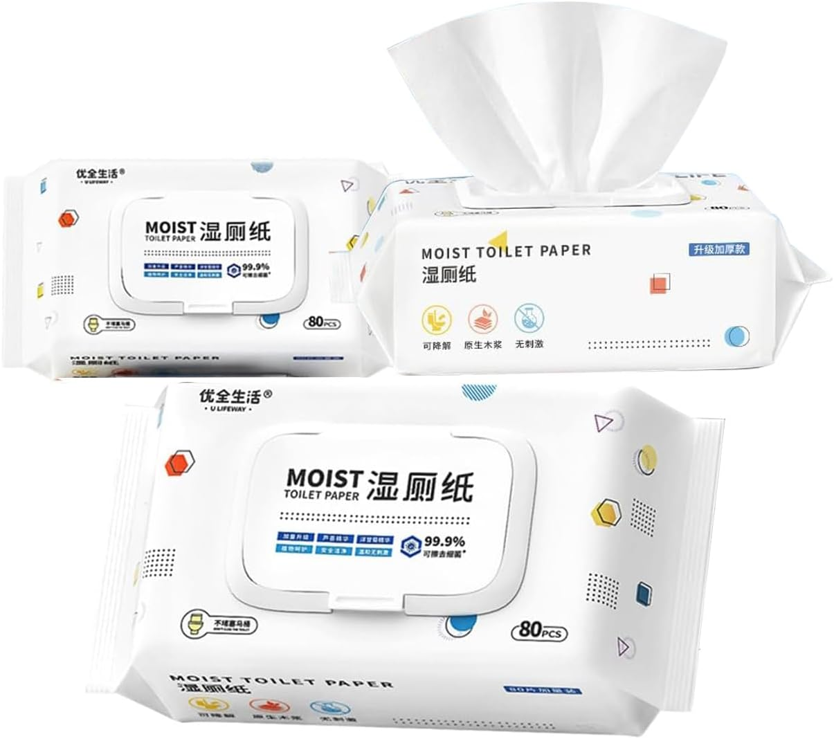 Mumoo Bear Wet Toilet Paper, Adult Flushable Wipes - 1 Pack/80 Wipes in Total (1 Packs of 80 Each) | Plant-Based Fibers for Direct Skin Contact and Toilet-Friendly Use in Personal Cleansing Routine image number 5