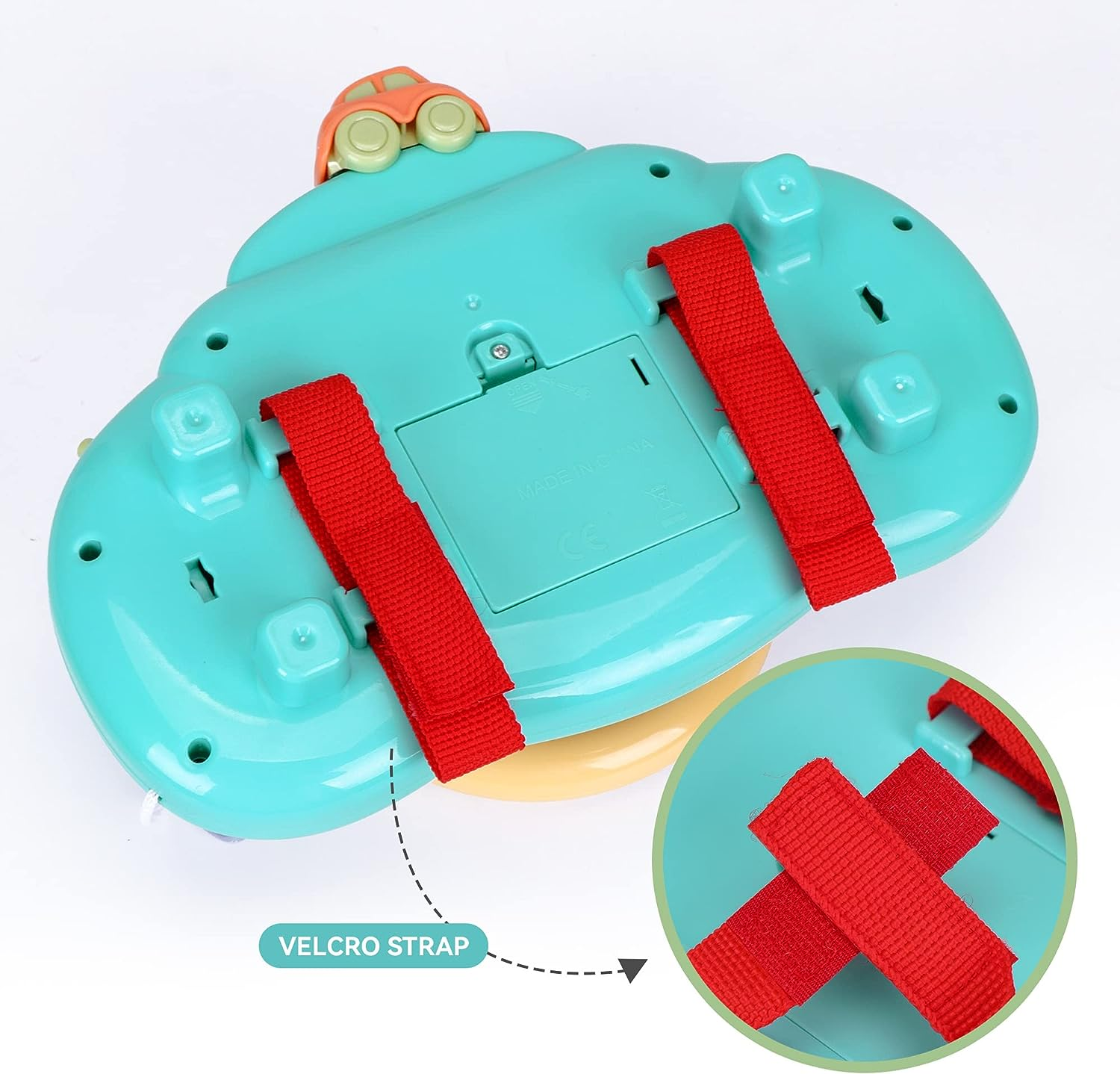 Baby Turn and Learn Driver Steering Wheel Toys, Musical and Light Toy for Toddler (Blue) image number 6