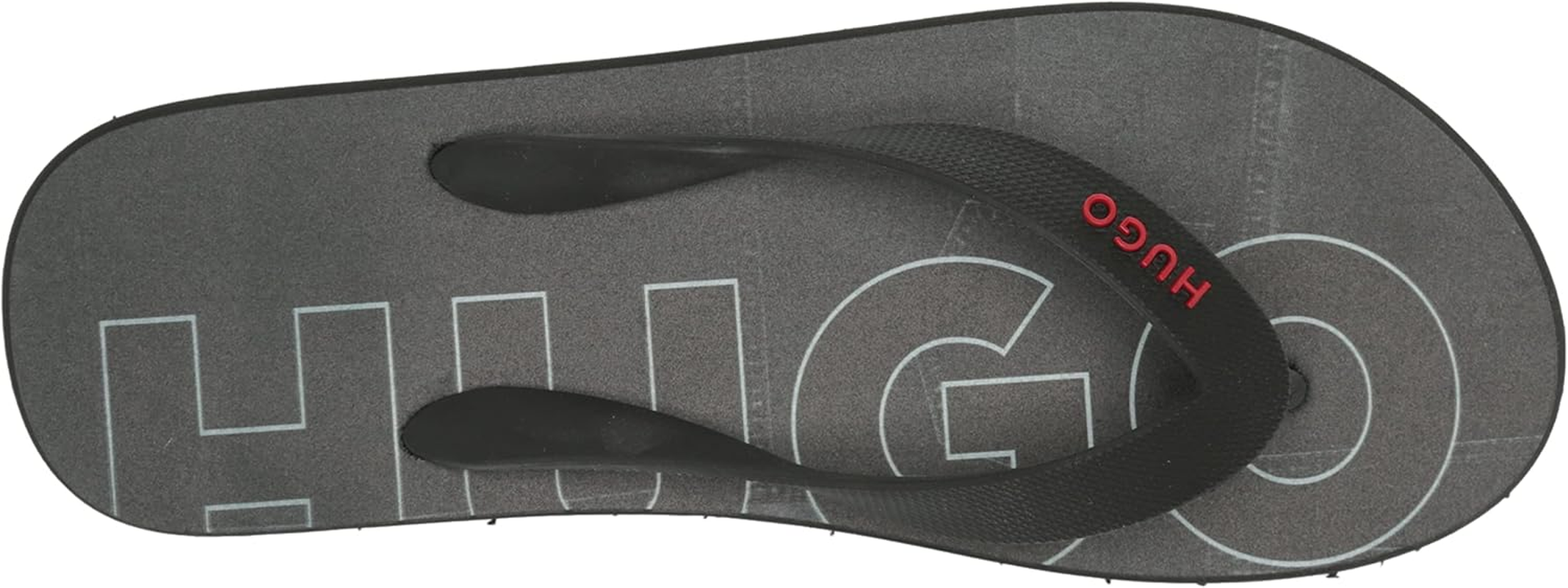 HUGO Men'S Bold Logo Denim Print Flip Flops image number 1