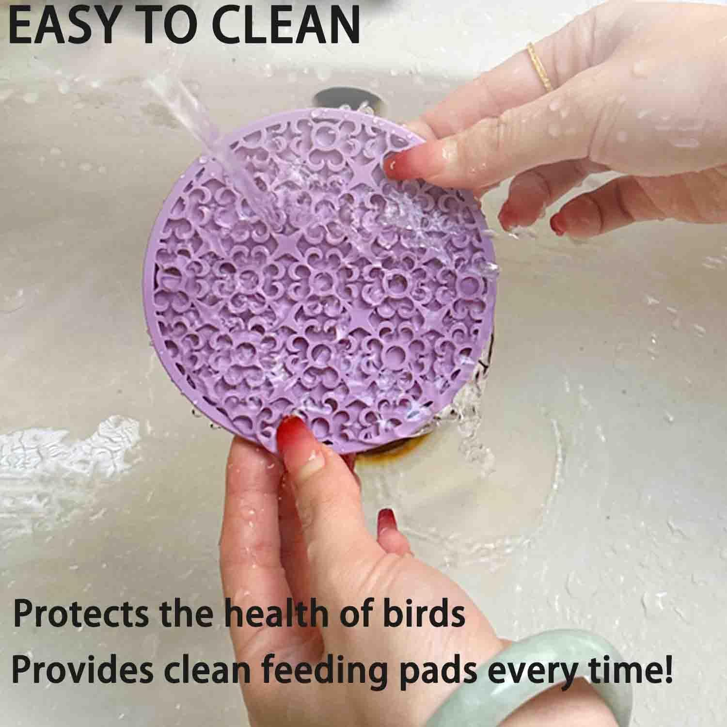 Bird Slow Feeder Mats, 1Pc Silicone Parrots Foraging Puzzle Mat,Slow Feeding Parakeets Mat,Birds Foraging Puzzle Mats image number 4