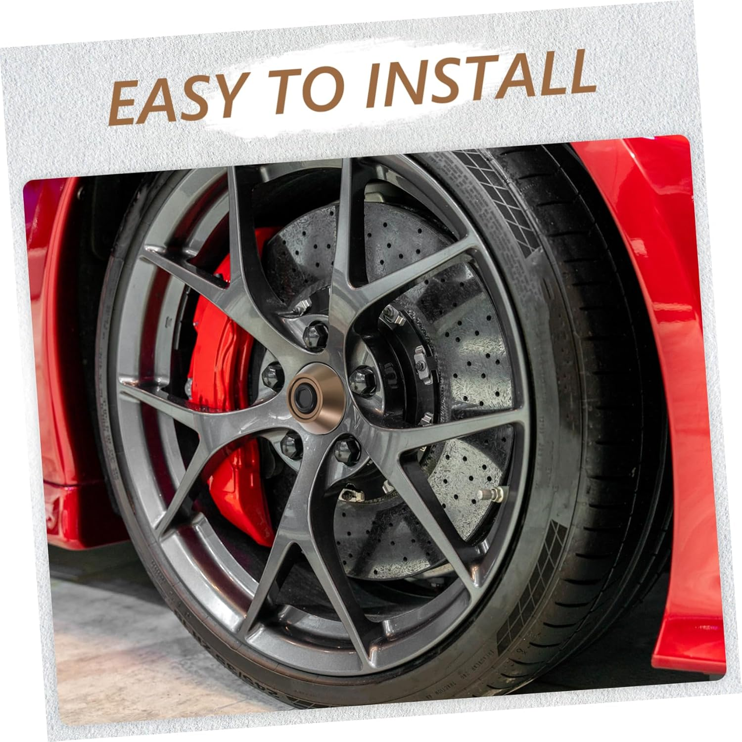 INOOMP Aluminum Alloy Wheel Center Hub Caps Car Wheel Center Cap for Racing Enhances Speed and Stability Easy to Install image number 2