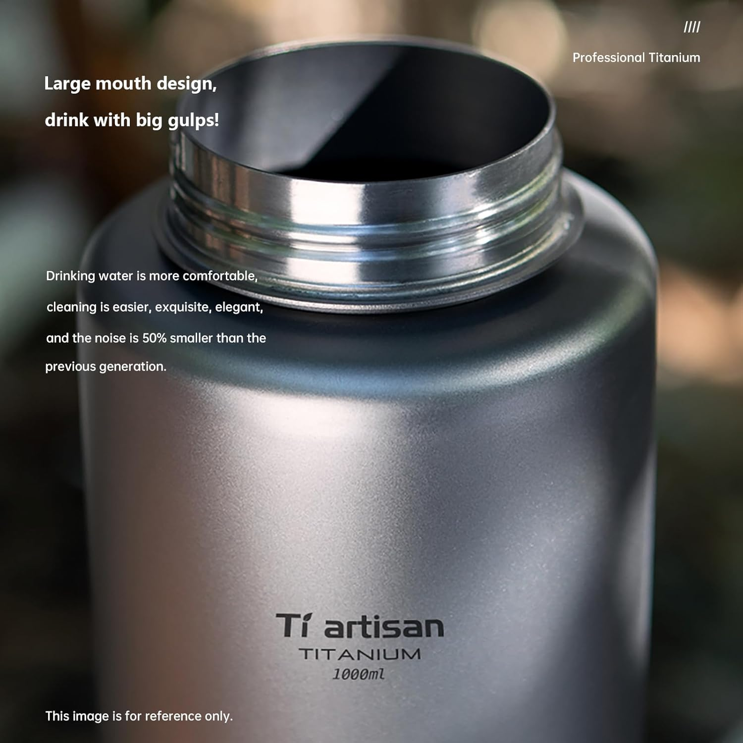 Ti Artisan Titanium Water Bottle Sport Bottle 1000Ml 34Oz/700Ml Ultralight Leakproof for Outdoor Camping Hiking (700Ml(23.67Fl Oz)) image number 1