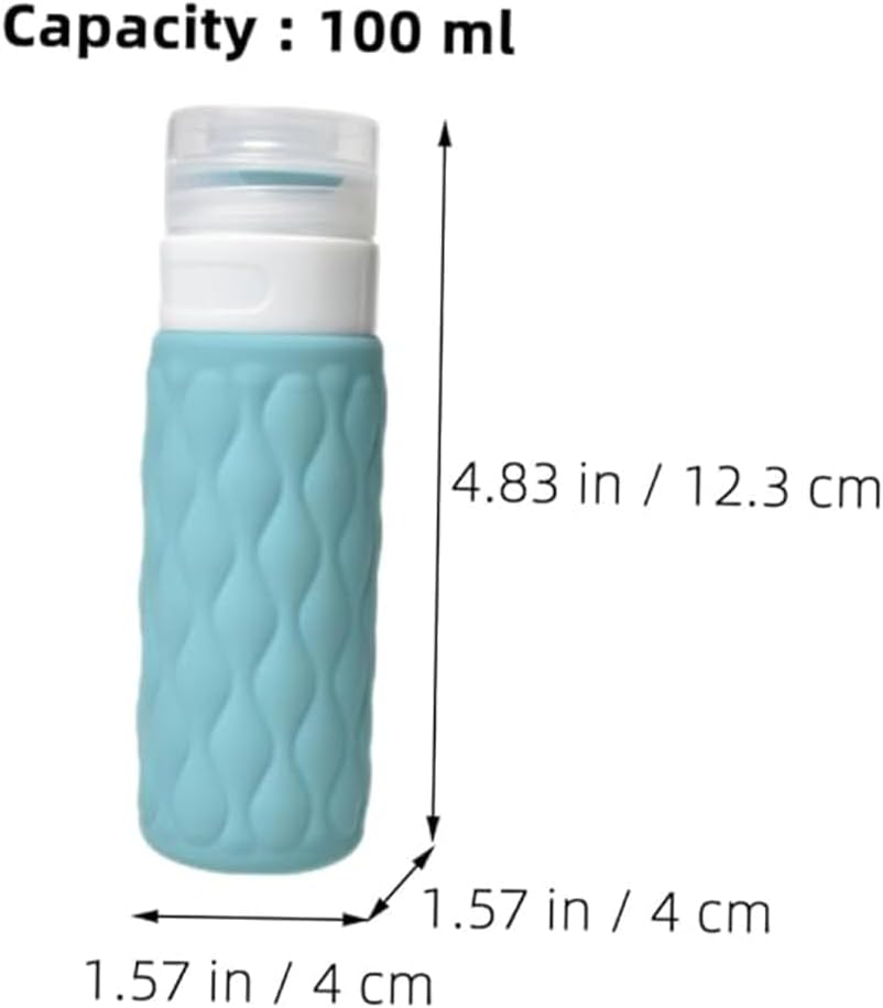 4 Pcs Refillable Squeezable Empty Bottles, Travel Bottles Set,Leak Proof Travel Size Containers, Silicone Squeezable Travel Essentials Jar Accessories for Lotion Cosmetics Etc image number 2