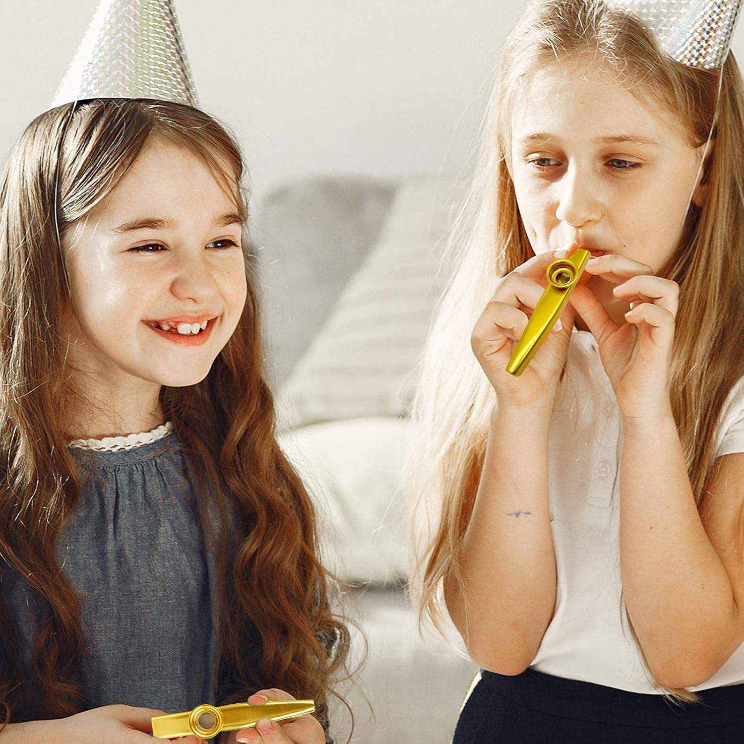 Metal Kazoo - Kazoo Musical Instrument | Easy to Learn Kazoos, Guitar Ukulele Violin Piano Keyboard Companion for Kids And image number 4