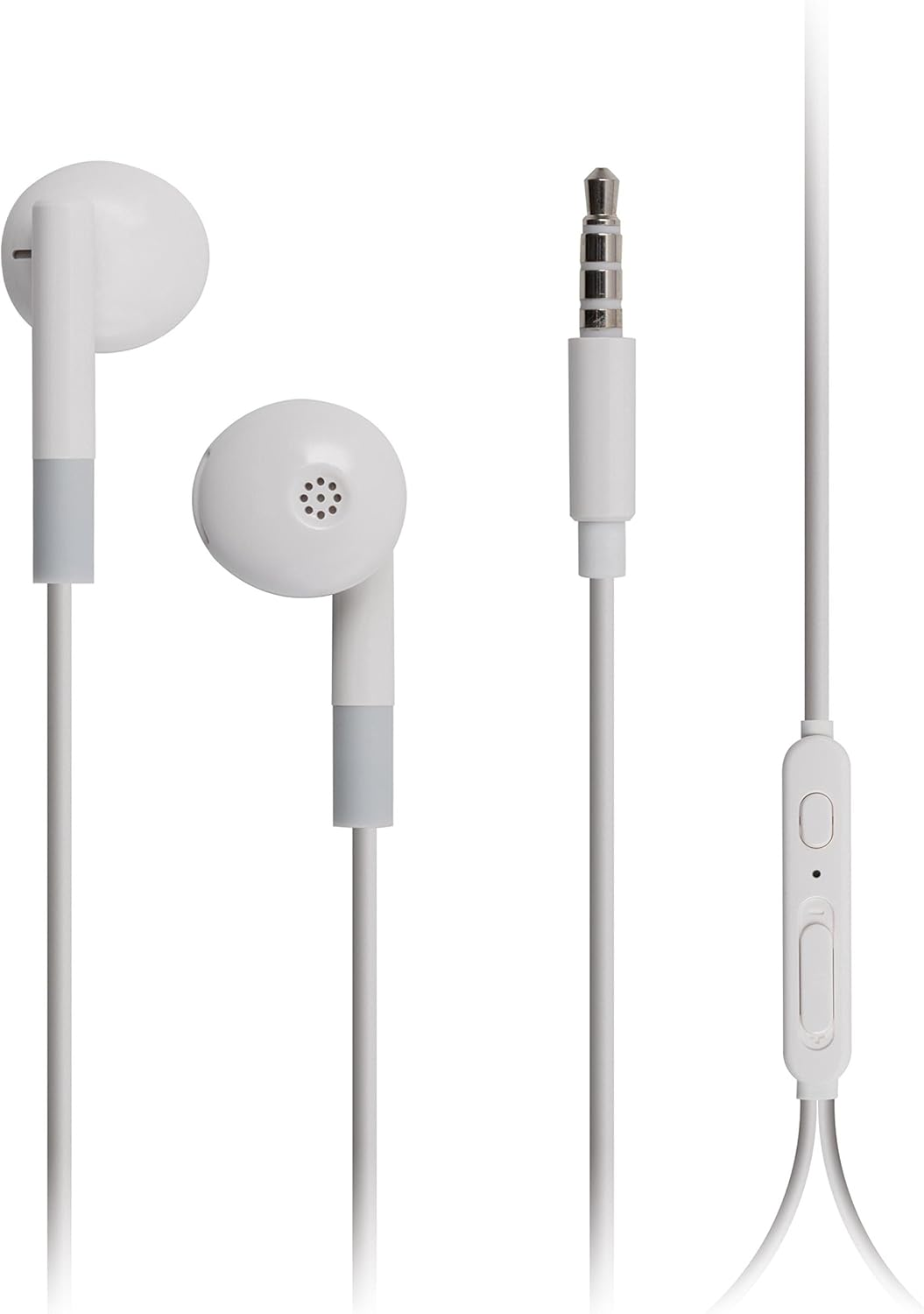 Kitsound Play Ear Canal Headphones with Volume Control and Tangle-Free Cable - White image number 1