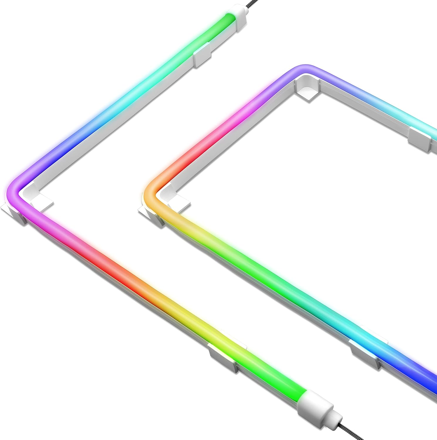 EZDIY-FAB Premium Addressable LED Strip Kit for PC 5V ARGB Motherboard Sync AU- Rainbow Case Fan LED 2Pcs with C-Y