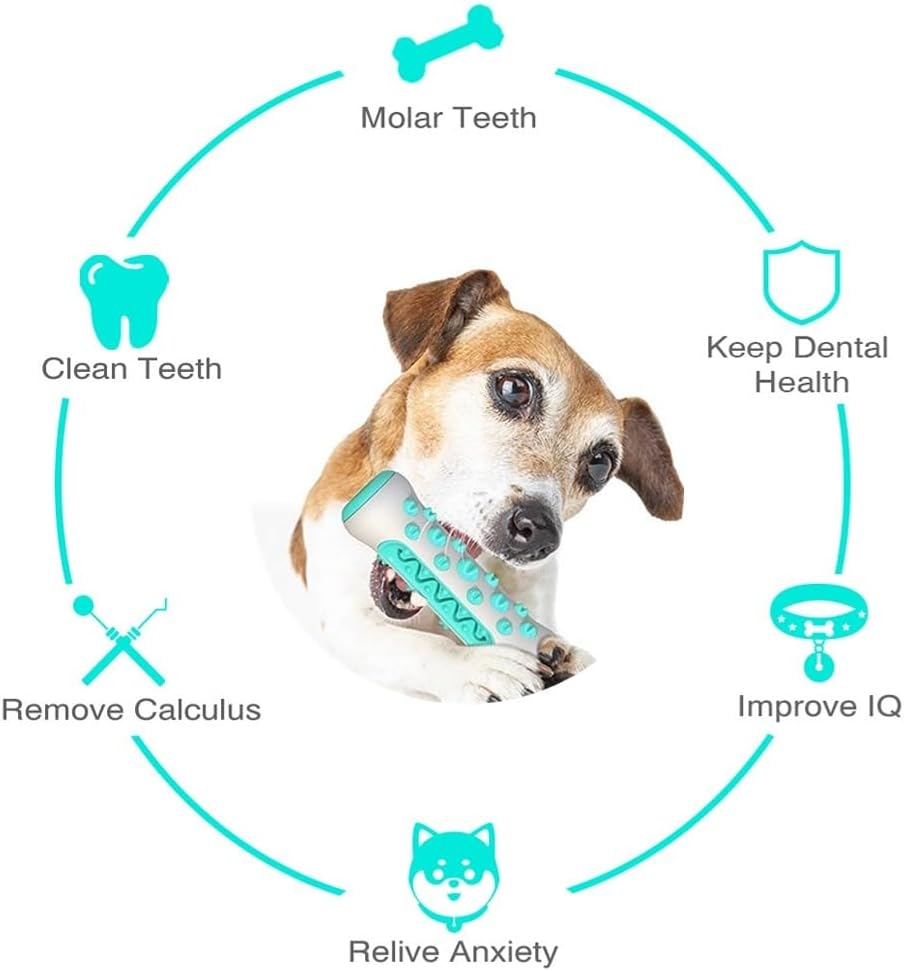 Poemtian Dog Chew Toy Dog,Teeth Cleaning Stick Bone Toy,Tough Durable Dogs Toys with Natural Rubber,Dental Oral Care for Small,Medium and Large Dogs,Stress Relief image number 2