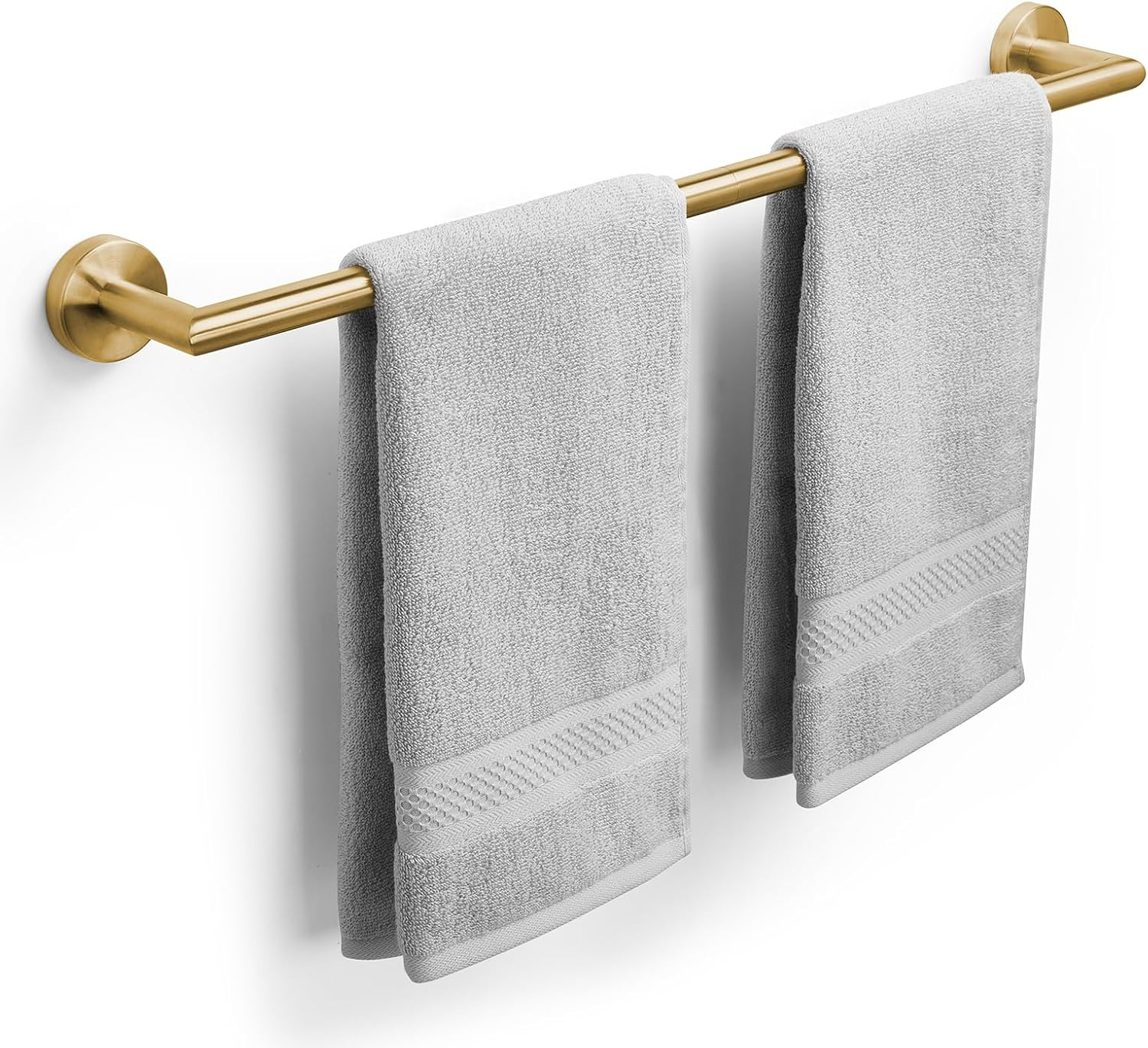 Bathroom Towel Bar 24 Inch Towel Rack Wall Mount Bath Towel Holder Modern Towel Rod Gold Bath Towel Hanger Stainless Steel Brushed Brass Bathroom Accessories Towel Rail Single Towel Bars Brushed Gold