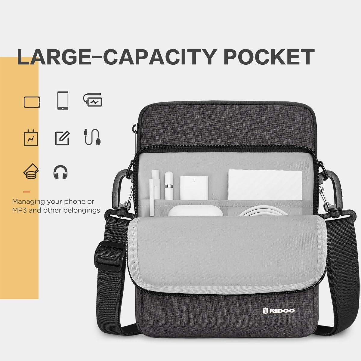 NIDOO Tablet Sleeve 10 Inch Laptop Sleeve Protective Carrying Case for Ipad Sleeve 10.2 10.9" / 11" Ipad Pro M2 / 10.9" Ipad Air Gen 4 5/10.5" Microsoft Surface Go 3 / Samsung Galaxy Tab A8 S6 S8 image number 1