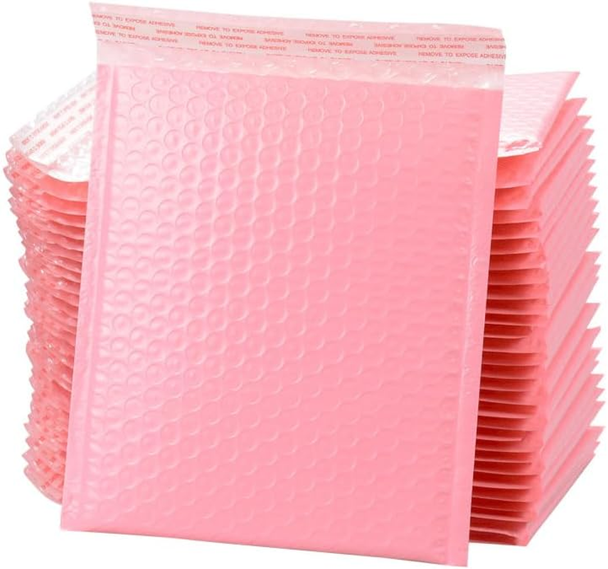 25 Pack Bubble Mailers Pink Lightweight and Secure Shipping Envelopes for Protection Convenient Self-Seal Closure Poly Bubble Mailers Padded Envelopes Bubble Lined Poly Mailer Self Seal for Packaging image number 3